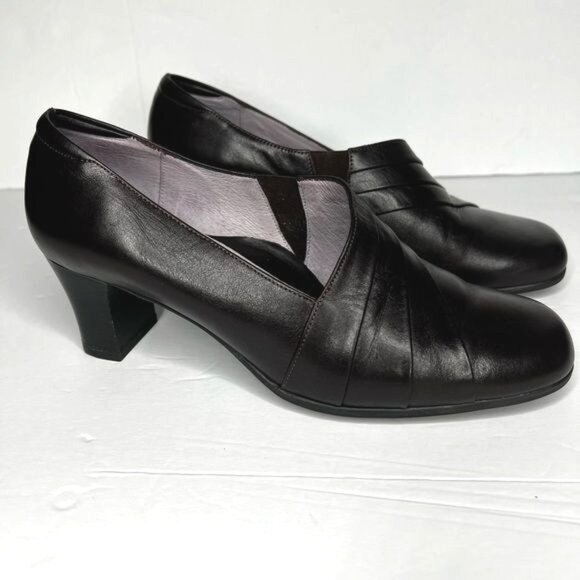 Beautifeel Womens Anne Black Leather Pump Heels Size 7 - Picture 5 of 11